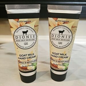 Dionis Nutty Vanilla Goat Milk Hand Cream, set of 2